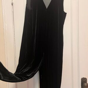 Vintage Black Velvet Jumpsuit